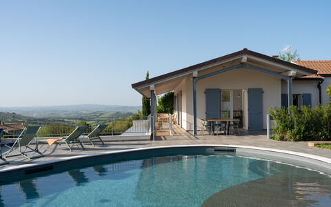 Villa Ombrone: Piscine, Mobilier De Jardin, Toit, Domicile, Composite, Recours, Biens, Chalet, Eco Hôtel, Ombre