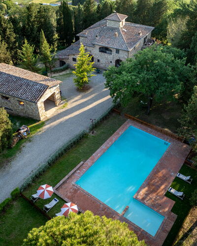Maison Badia a Passignano: Biens, Piscine, Hacienda, Villa, Manoir, Ferme, Cour, Aménagement Paysager, Mélèze