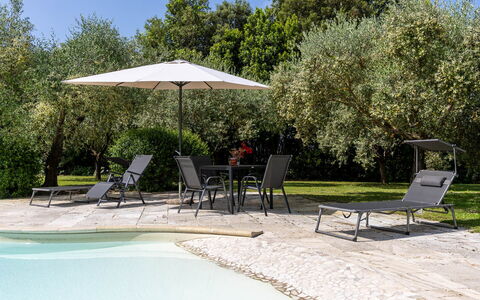 Podere Il Pozzangone, Lucignano: Meubles, Mobilier De Jardin, Chaise, Ombre, Parapluie, Piscine, Tableau De Plein Air, Jardin, Recours, Balancelle