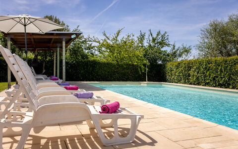 Il Cipresso, Casa Martina, Cortona: Piscine, Mobilier De Jardin, Meubles, Composite, Jardin, Ombre, Recours, Parapluie, Aménagement Paysager, Chaise