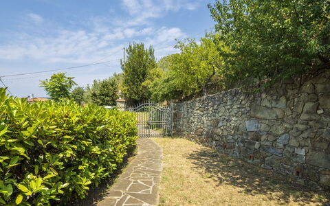 La Casina: Vert, Arbuste, Jardin, Mur De Pierre, Lumière Du Soleil, Haie, Aménagement Paysager, Passerelle, Clôture, Dalle