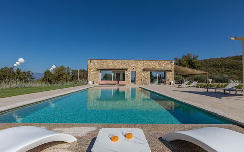 La Calcinaia Country House, Bucine: Bleu, Piscine