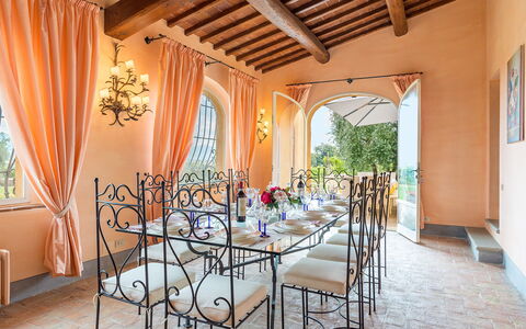 Villa Pucci 12: Meubles, Design Intérieur, Table, Chaise, Architecture, Table Cuisine Et Salle A Manger, Domicile, Plafond, Éclairage, Salle À Manger