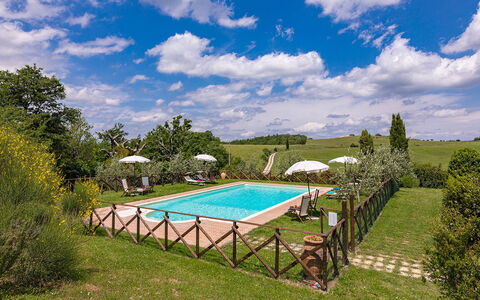 Podere Bagnolo 8: Biens, Jardin, Ferme, Piscine, Pelouse, Arrière-Cour, Hacienda, Cour, Villa, Aménagement Paysager