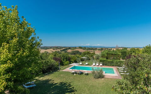 Finestra su Siena 16: Bleu, Arbre, Environnement Naturel, Paysage, Plaine, Prairie, Lot Terre, Zone Rurale, Prairie, Pelouse