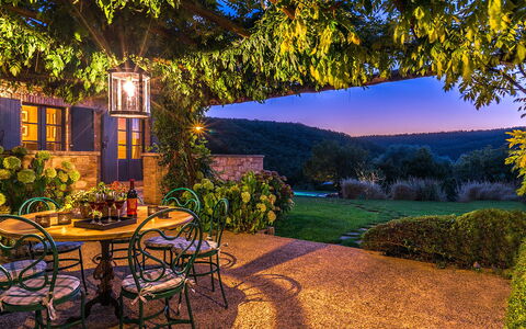 Muffato 6: Paysage, Jardin, Éclairage Paysager, Eco Hôtel, Aménagement Paysager, Crépuscule, Arrière-Cour, Cour, Hacienda, Ferme