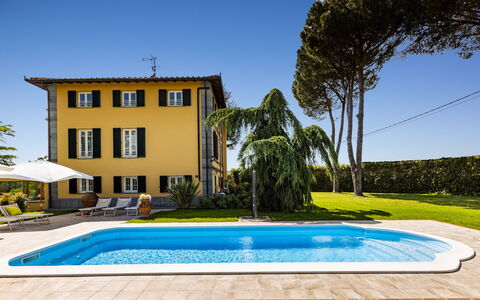 Villa Luigina 8: Bleu, Piscine, Biens, Eco Hôtel, Villa, Pelouse, Recours, Mobilier De Jardin, Hôtel, Ombre