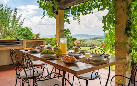 Casale le Conce 6: Meubles, Table, Chaise, Table Cuisine Et Salle A Manger, Tableau De Plein Air, Salle À Manger, Mobilier De Jardin, Jardin, Restaurant