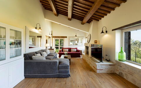 Casale dei Gelsomini 8: Meubles, Design Intérieur, Sol, Canapé, Mur, Plafond, Bois, Sol, Salon, Pièce