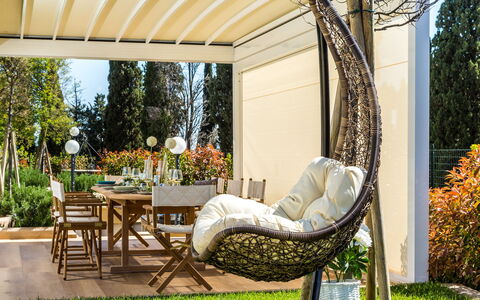 Villa Sole al Molino a Vento 8: Meubles, Jardin, Mobilier De Jardin, Ombre, Chaise, Structure En Plein Air, Eco Hôtel, Patio, Pot De Fleur, Plante D'Appartement