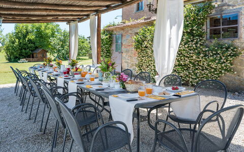 Nonno Fernando 14: Meubles, Table, Mobilier De Jardin, Chaise, Tableau De Plein Air, Table Cuisine Et Salle A Manger, Pot De Fleur, Nappe De Table, Patio, Jardin