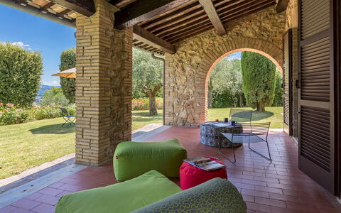 Villa Il Cedro 10+1: Architecture, Cambre, Colonne, Jardin, Hacienda, Brique, Ombre, Biens, Recours, Patio