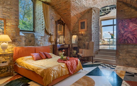 Torre al Poggio 8: Meubles, Design Intérieur, Mur, Sol, Plafond, Chambre, Sol, Éclairage, Lit, Pièce