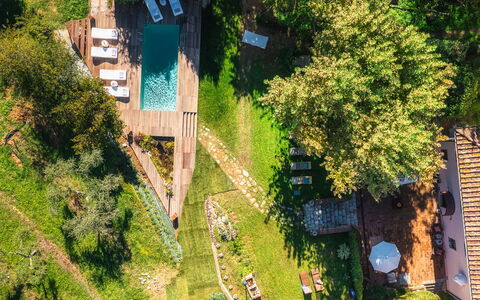 La Dama del Bosco 8+3: Jardin, Eco Hôtel, Arrière-Cour, Chalet, Biens, Aménagement Paysager, Piscine, Dur, Cour, Tache De Bois