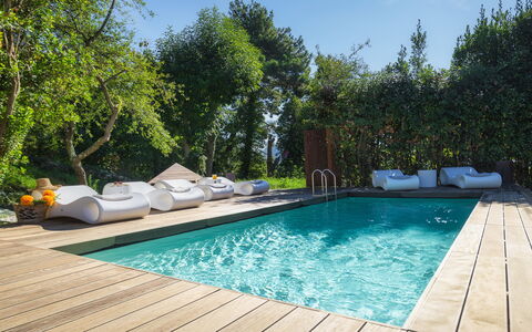 La Dama del Bosco 8+3: Piscine, Mobilier De Jardin, Recours, Composite, Ombre, Jardin, Eco Hôtel, Loisir, Aménagement Paysager, Caractéristique De L'Eau