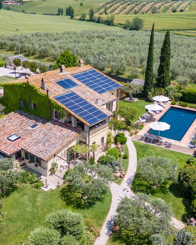 Casale Santa Lucia 8+2: Biens, Domicile, Piscine, Jardin, Recours, Chalet, Aménagement Paysager, Vue Du Ciel, Eco Hôtel, Hacienda