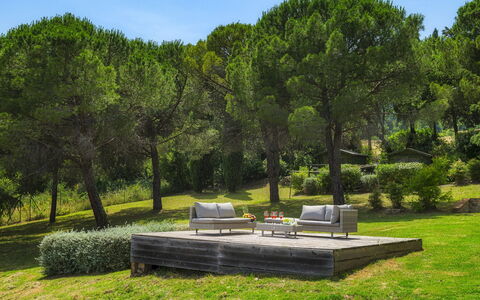 Podere Il Chiesino 8+2: Meubles, Bois, Mobilier De Jardin, Jardin, Banc, Extérieur Banc, Couverture De Sol, Tableau De Plein Air, Ombre