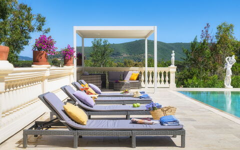 Villa Laconella 8+4: Meubles, Mobilier De Jardin, Piscine, Recours, Chaise, Pot De Fleur, Ombre, Loisir, Eco Hôtel, Plante D'Appartement
