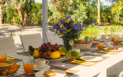 Villa Laconella 8+4: Meubles, Vaisselle, Table, Chaise, Serveware, Mobilier De Jardin, Vaisselle, Nappe De Table, Aliments, Drinkware