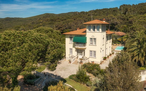 Villa Gaius 8+2: Bâtiment, Arbre, Maison, Domicile, Zone Résidentielle, Architecture, Arbuste, Façade, Paysage, Biens