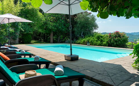 Podere Belvedere 6: Piscine, Mobilier De Jardin, Été, Meubles, Loisir, Parapluie, Recours, Ombre, Balancelle, Eco Hôtel