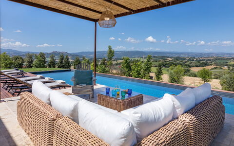 Casale the Place 6+2: Piscine, Meubles, Mobilier De Jardin, Recours, Chaise, Balancelle, Eco Hôtel, Loisir, Plate-Forme, Parapluie