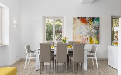 Villa Meraviglia 8: Meubles, Design Intérieur, Sol, Chaise, Table, Mur, Sol, Bois, Table Cuisine Et Salle A Manger, Salle À Manger