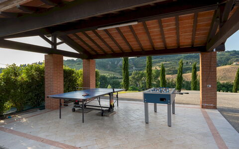Podere Terranuova 10+2: Meubles, Table, Toit, Ombre, Chaise, Mobilier De Jardin, Porche, Tableau De Plein Air, Faisceau, Structure En Plein Air