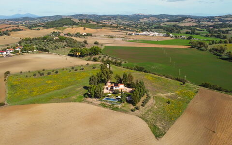 Casale Rondinella 6+2: Plaine, Maison, Paysage, Zone Résidentielle, Zone Rurale, Lot Terre, Domicile, Prairie, Établissements Humains, Vue Du Ciel