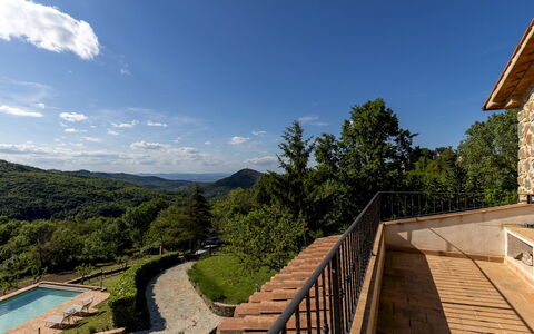 Poggio delle Lumie 6: Colline, Paysage, Station De Montagne, Chaîne De Montagnes, Vallée, Crête, Eco Hôtel, Mobilier De Jardin, Village De Montagne