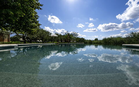 Podere Gellino 14: Bleu, L'Eau, La Nature, Réflexion, Piscine, Étang, Jardin, Caractéristique De L'Eau, Réservoir, Miroir D'Eau