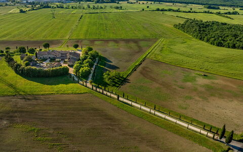 Villa le Beringhe 30: Plaine, Prairie, Paysage, Champ, Vue Du Ciel, Lot Terre, Photographie Aérienne, Zone Rurale, Plantation, Pâturage