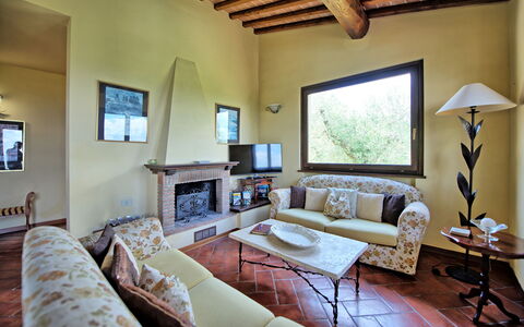 Villa Ulivi: Cadre, Meubles, Canapé, Table, Bleu Azur, Design Intérieur, Plante, Bois, Salon, Fenêtre