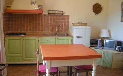 living room with kitchen
