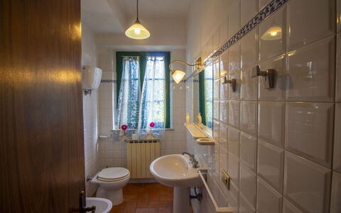 Villa Cantagallo: Mur, Sol, Lavabo, Design Intérieur, Sol, Luminaire Plomberie, Salle De Bains, Plomberie, Robinet, Luminaire