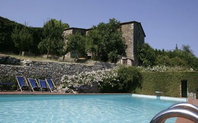 Badia a Coltibuono: Piscine, L'Eau, Loisir, Propriété, Vacances, Recours, Centre De Loisirs, Villa, Ville Resort, Bâtiment
