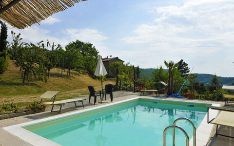 Casetta i Ciliegi: L'Eau, Nuage, Ciel, Plante, Propriété, Piscine, Bâtiment, Bleu Azur, Arbre, Ombre