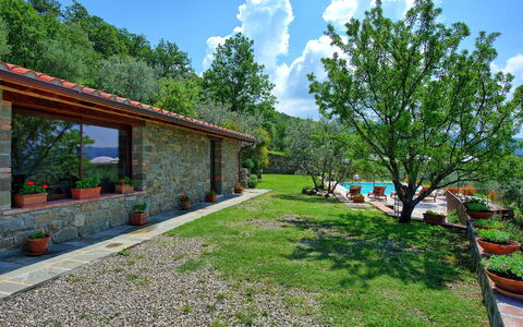 Villa Noceta: Propriété, Cour, Maison, Immobilier, Domicile, Arbre, Herbe, Bâtiment, Architecture, Jardin